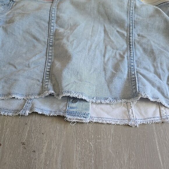 Care Bears Justice Denim Jacket Kids Girls Size Small 7/8 Blue White Jean - Picture 10 of 10